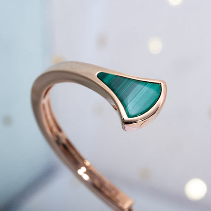 [Star Jewelry]DREAM BRACELET OPEN MALACHITE PINK GOLD