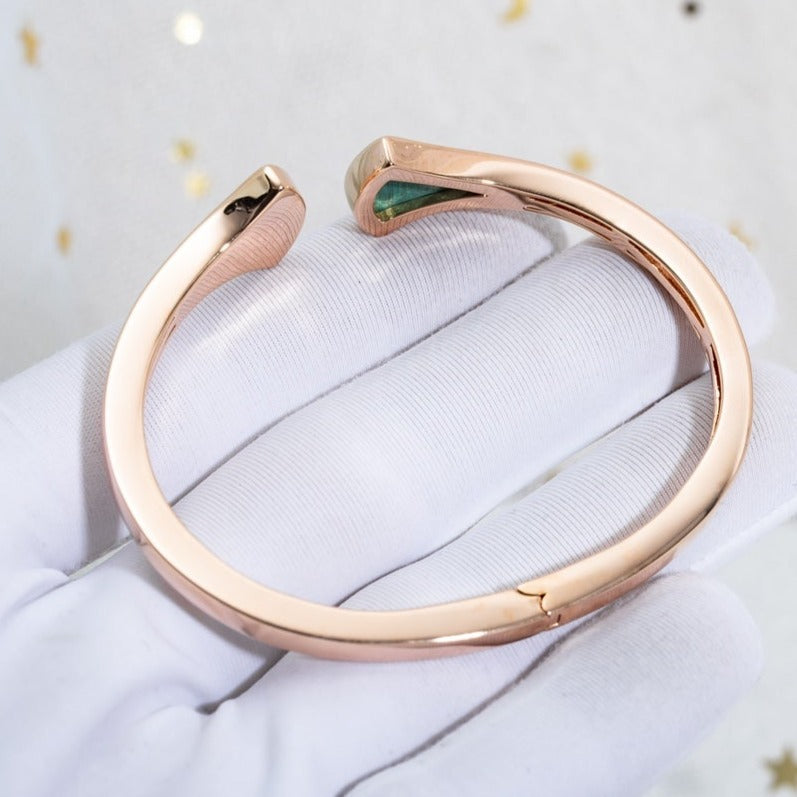 [Star Jewelry]DREAM BRACELET OPEN MALACHITE PINK GOLD