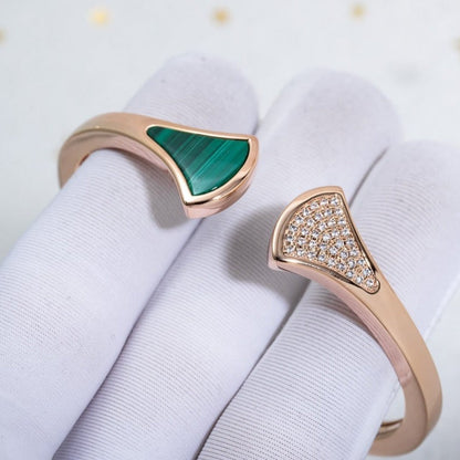 [Star Jewelry]DREAM BRACELET OPEN MALACHITE PINK GOLD