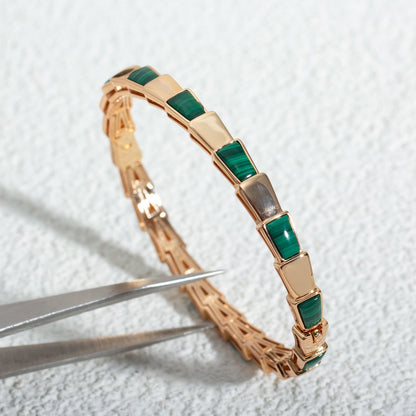 [Star Jewelry]SERPENTI BRACELET PINK GOLD MALACHITE
