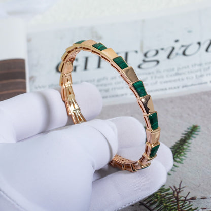 [Star Jewelry]SERPENTI BRACELET PINK GOLD MALACHITE