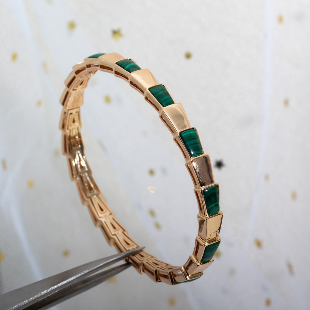 [Star Jewelry]SERPENTI BRACELET PINK GOLD MALACHITE