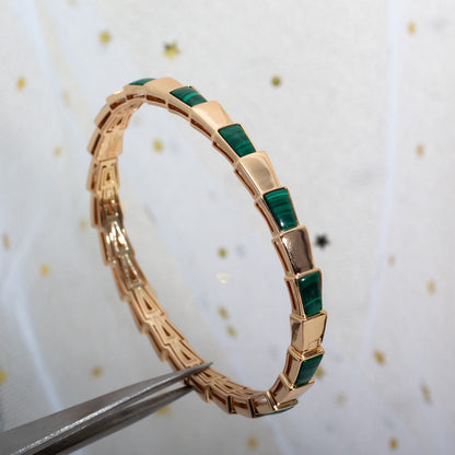 [Star Jewelry]SERPENTI BRACELET PINK GOLD MALACHITE