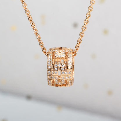 [Star Jewelry]PARENTESI NECKLACE PINK GOLD DIAMOND