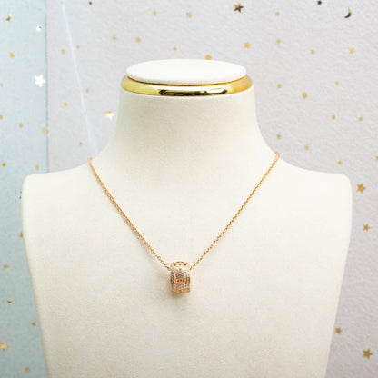 [Star Jewelry]PARENTESI NECKLACE PINK GOLD DIAMOND
