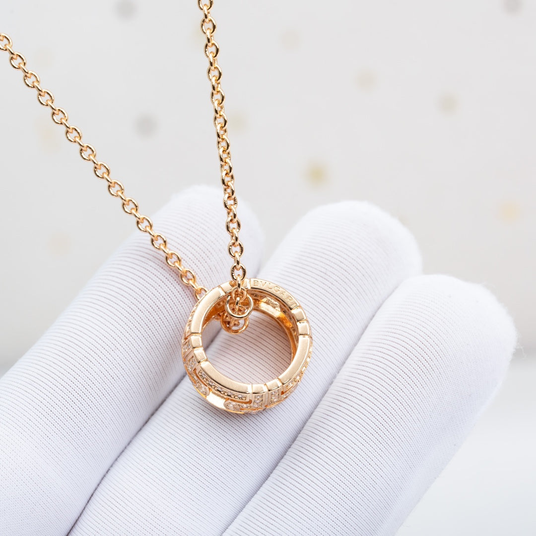 [Star Jewelry]PARENTESI NECKLACE PINK GOLD DIAMOND