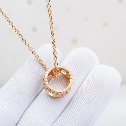 [Star Jewelry]PARENTESI NECKLACE PINK GOLD DIAMOND