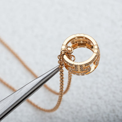 [Star Jewelry]PARENTESI NECKLACE PINK GOLD DIAMOND