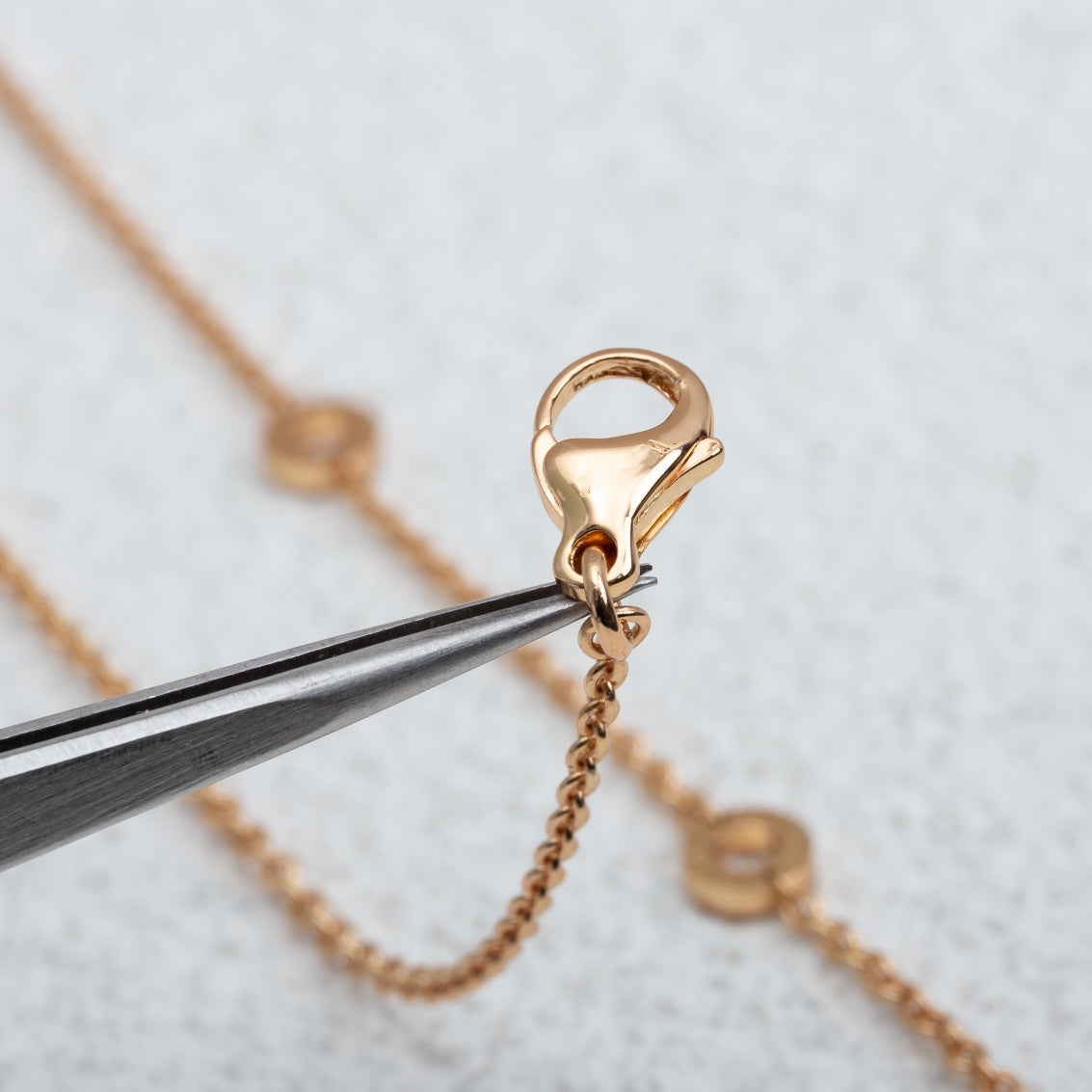 [Star Jewelry]PARENTESI NECKLACE PINK GOLD DIAMOND