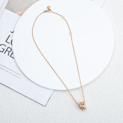 [Star Jewelry]PARENTESI NECKLACE PINK GOLD DIAMOND