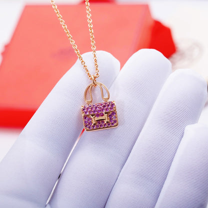 [Star Jewelry]CONSTANCE PEDANT PURPLE DIAMOND NECKLACE