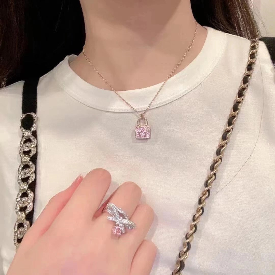 [Star Jewelry]CONSTANCE PEDANT PURPLE DIAMOND NECKLACE