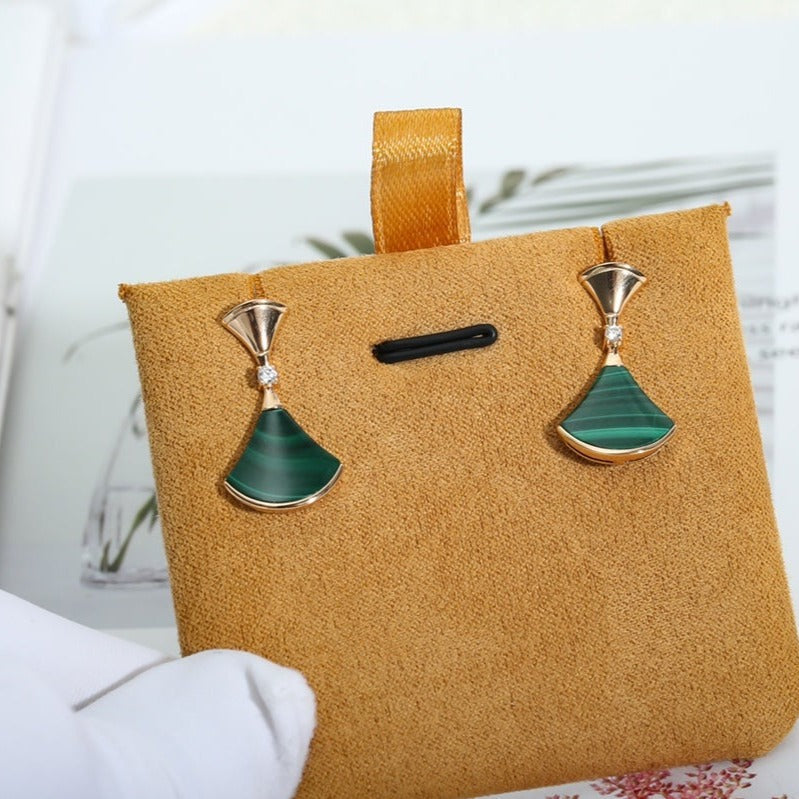 [Star Jewelry]DREAM MALACHITE PINK GOLD EARRINGS