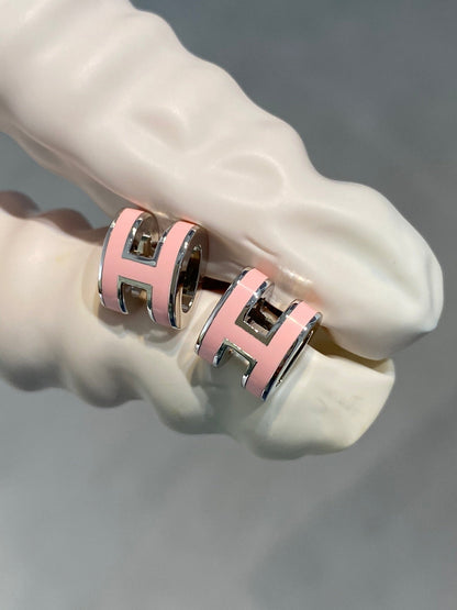 [Star Jewelry]MINI POP H SILVER EARRINGS PINK