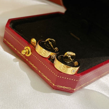 [Star Jewelry]LOVE EARRINGS 5.7MM 2 DIAMONDS