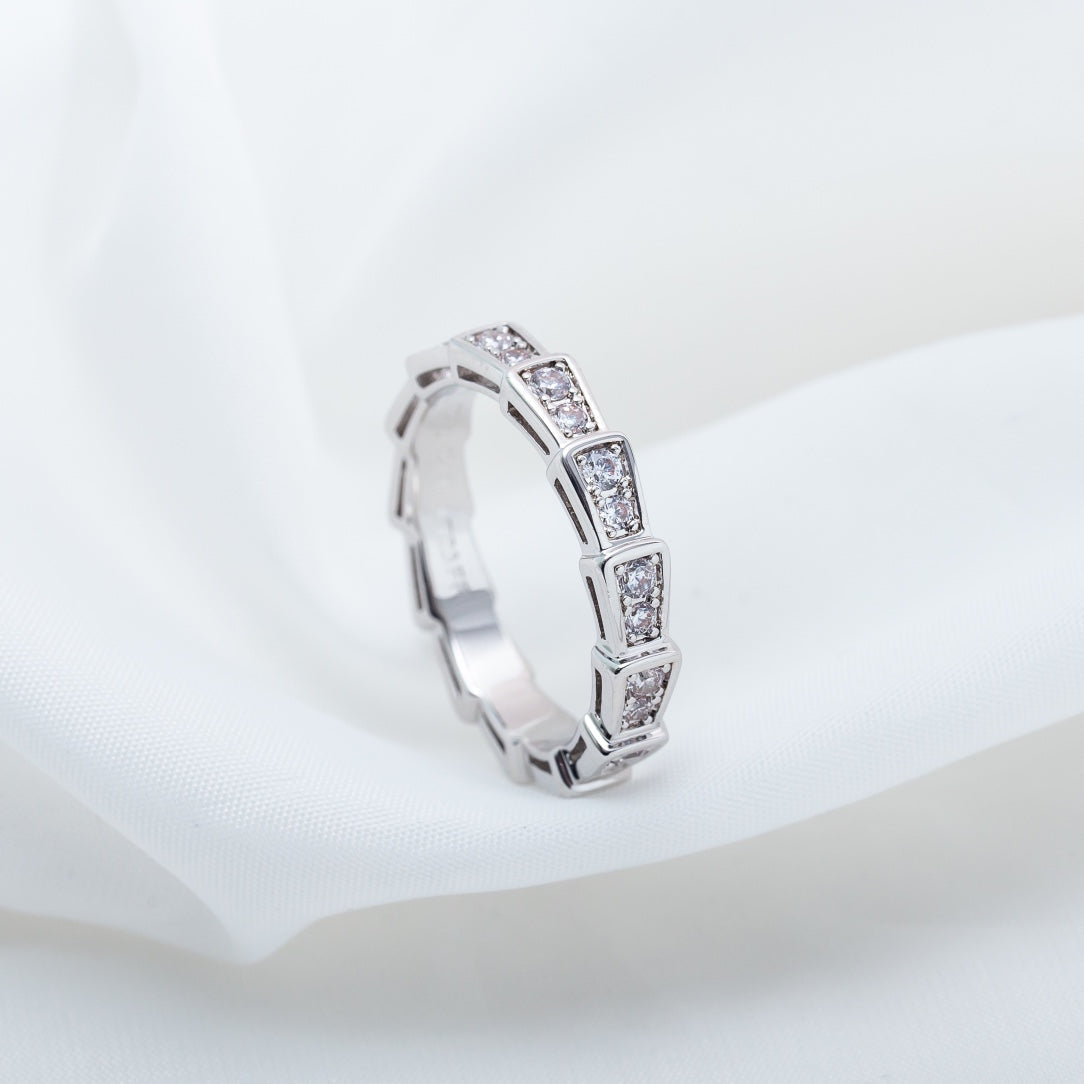[Star Jewelry]SERPENTI RING SILVER DIAMOND PAVED 3MM
