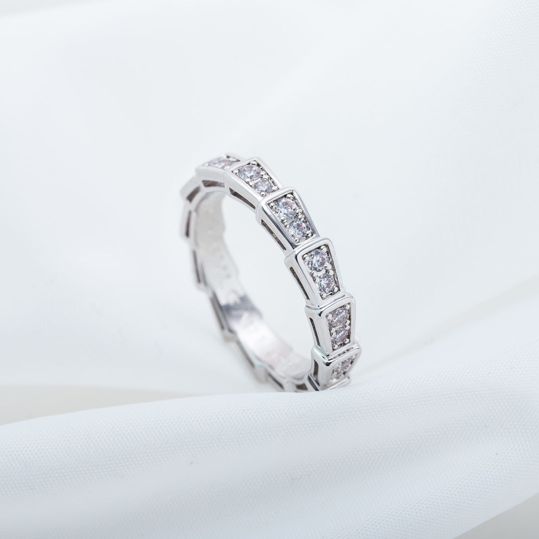 [Star Jewelry]SERPENTI RING SILVER DIAMOND PAVED 3MM