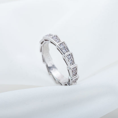 [Star Jewelry]SERPENTI RING SILVER DIAMOND PAVED 3MM