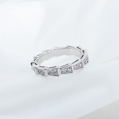 [Star Jewelry]SERPENTI RING SILVER DIAMOND PAVED 3MM