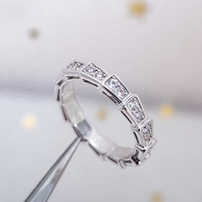 [Star Jewelry]SERPENTI RING SILVER DIAMOND PAVED 3MM