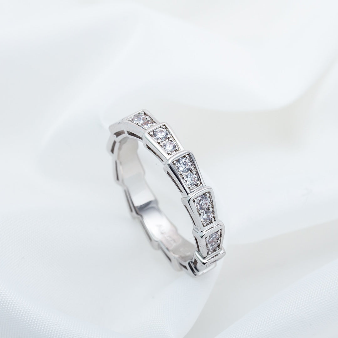 [Star Jewelry]SERPENTI RING SILVER DIAMOND PAVED 3MM