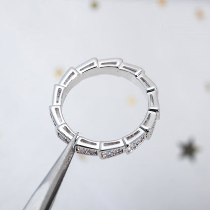 [Star Jewelry]SERPENTI RING SILVER DIAMOND PAVED 3MM
