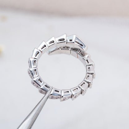 [Star Jewelry]SERPENTI RING SILVER DIAMOND PAVED 4MM