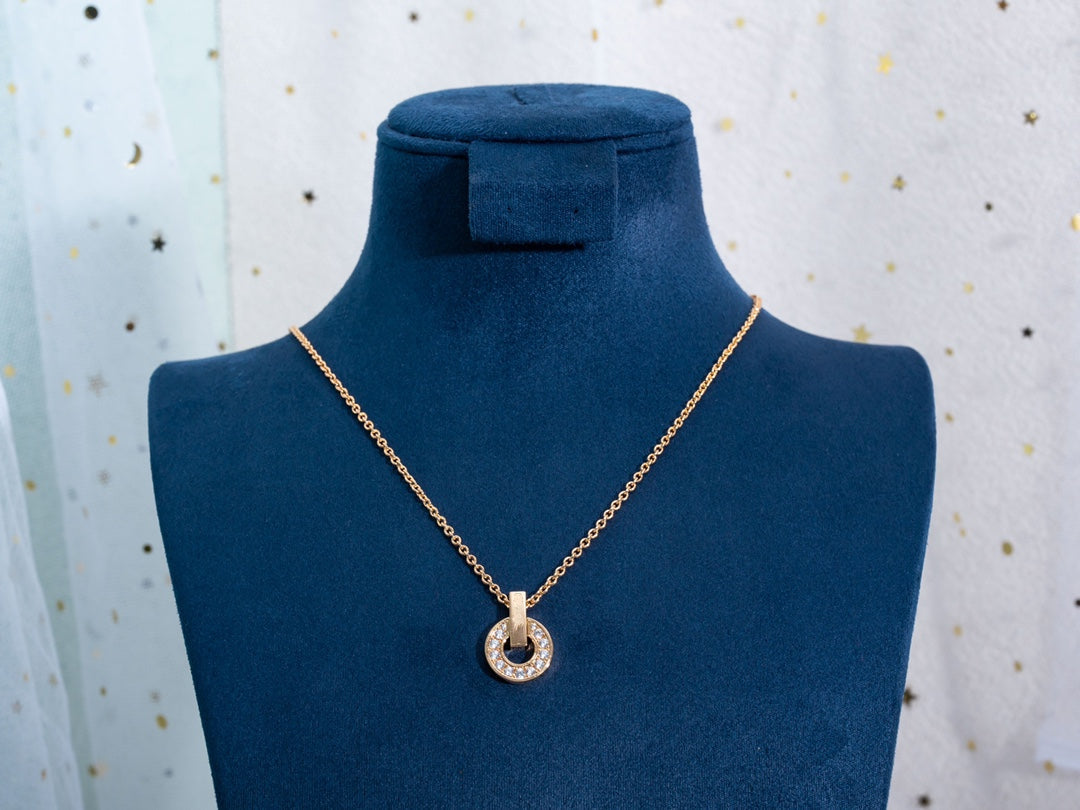 [Star Jewelry]GARI NECKLACE PINK GOLD DIAMOND