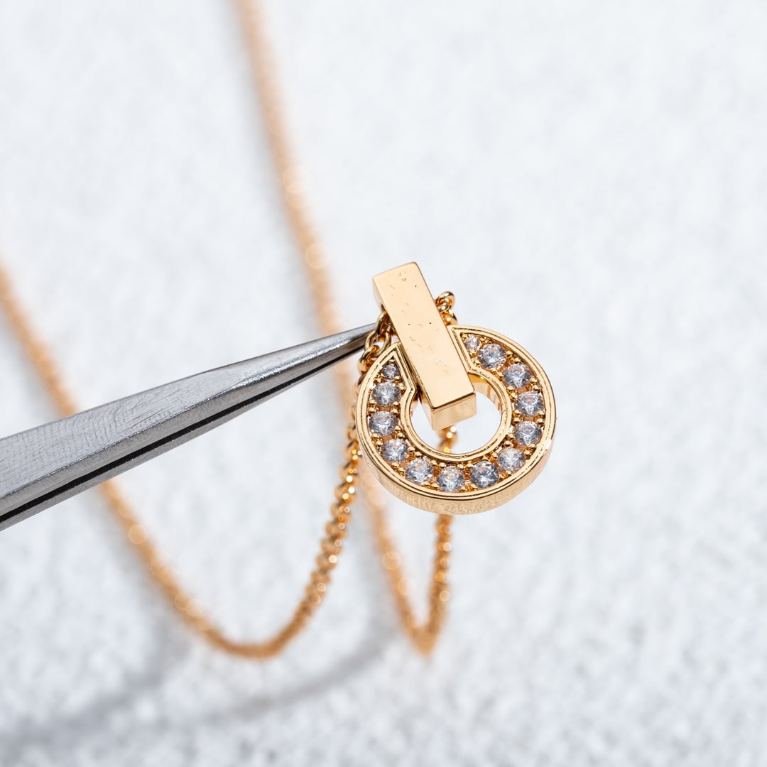 [Star Jewelry]GARI NECKLACE PINK GOLD DIAMOND