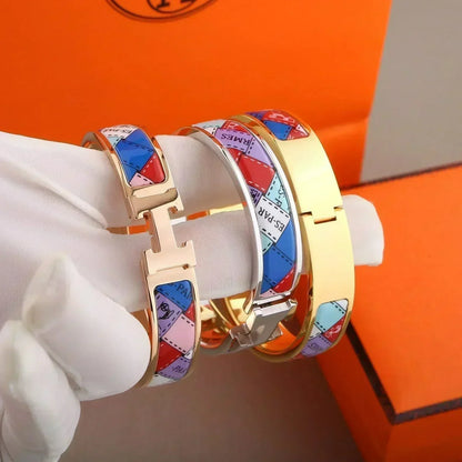 [Star Jewelry]H BRACELET DOTTED BORDER 12MM