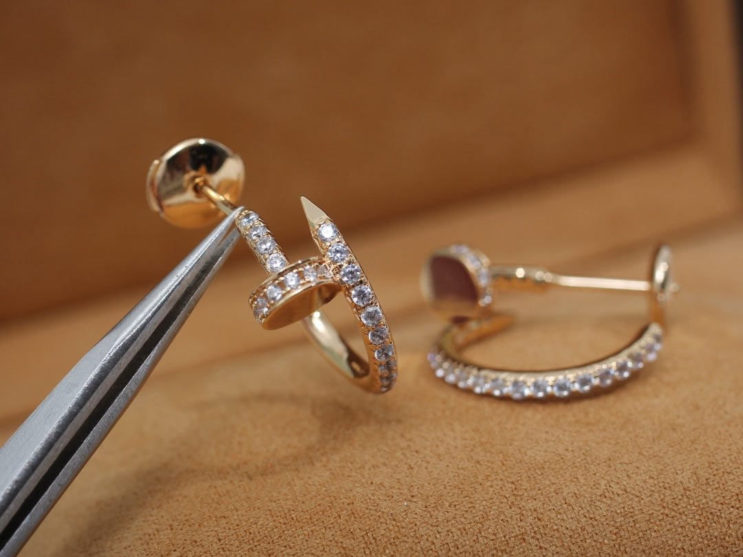 [Star Jewelry]JUSTE EARRINGS 12.75MM PINK GOLD DIAMOND