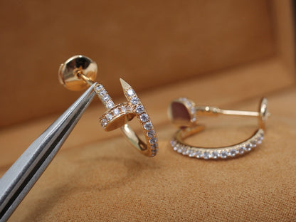 [Star Jewelry]JUSTE EARRINGS 12.75MM PINK GOLD DIAMOND