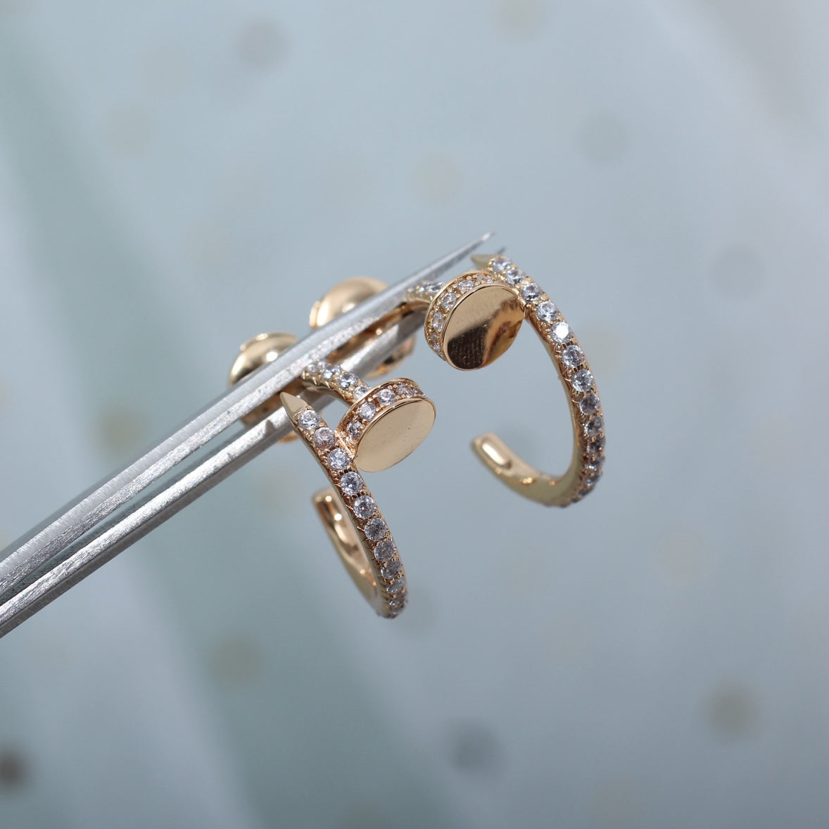 [Star Jewelry]JUSTE EARRINGS 12.75MM PINK GOLD DIAMOND