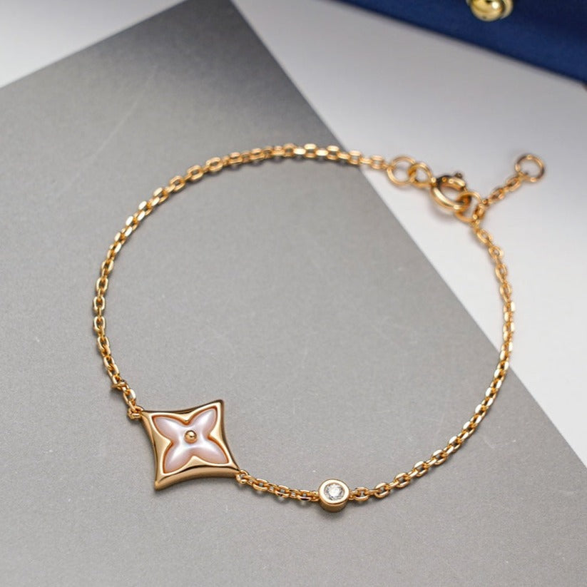 [Star Jewelry]STAR 1 DIAMOND PINK GOLD BRACELET