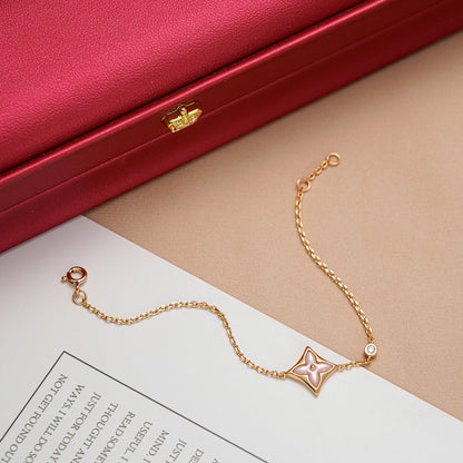 [Star Jewelry]STAR 1 DIAMOND PINK GOLD BRACELET