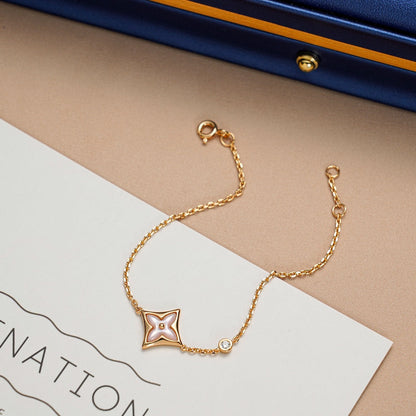 [Star Jewelry]STAR 1 DIAMOND PINK GOLD BRACELET