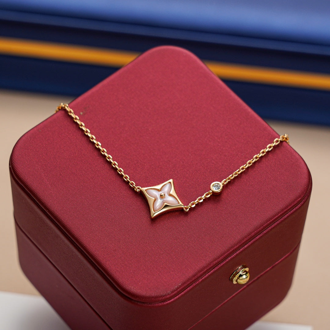[Star Jewelry]STAR 1 DIAMOND PINK GOLD BRACELET