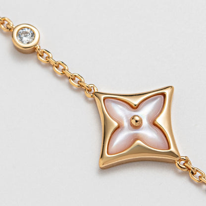 [Star Jewelry]STAR 1 DIAMOND PINK GOLD BRACELET