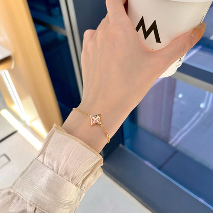 [Star Jewelry]STAR 1 DIAMOND PINK GOLD BRACELET