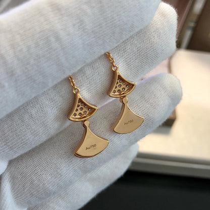 [Star Jewelry]DREAM EARRINGS 3 MOTIFS DIAMOND MOP PINK GOLD
