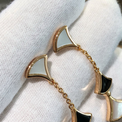 [Star Jewelry]DREAM EARRINGS 3 MOTIFS ONYX MOP PINK GOLD