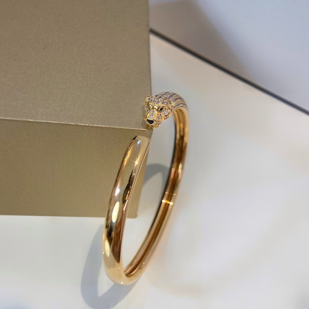 [Star Jewelry]PANTHERE GOLD DIAMOND OPEN BRACELET