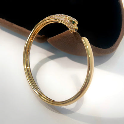 [Star Jewelry]PANTHERE GOLD DIAMOND OPEN BRACELET