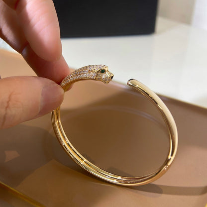 [Star Jewelry]PANTHERE GOLD DIAMOND OPEN BRACELET