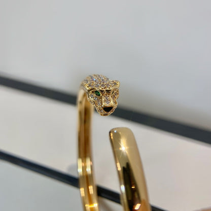 [Star Jewelry]PANTHERE GOLD DIAMOND OPEN BRACELET
