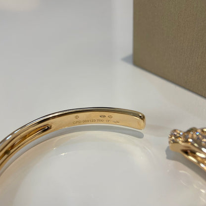 [Star Jewelry]PANTHERE GOLD DIAMOND OPEN BRACELET