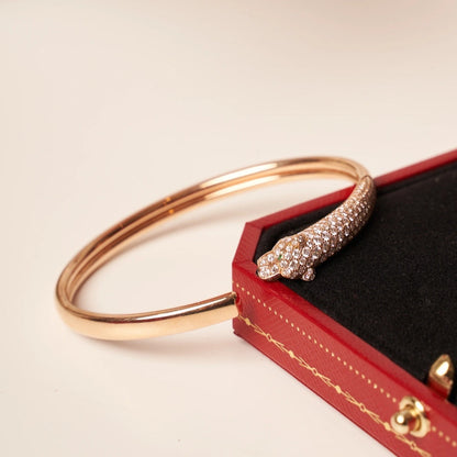 [Star Jewelry]PANTHERE ROSE GOLD DIAMOND OPEN BRACELET