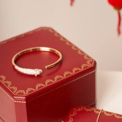 [Star Jewelry]PANTHERE ROSE GOLD DIAMOND OPEN BRACELET