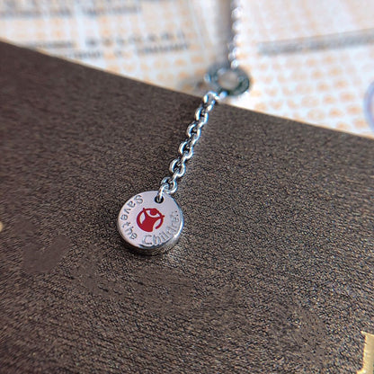 [Star Jewelry]ZERO 1 BLACK CERAMIC SILVER NECKLACE