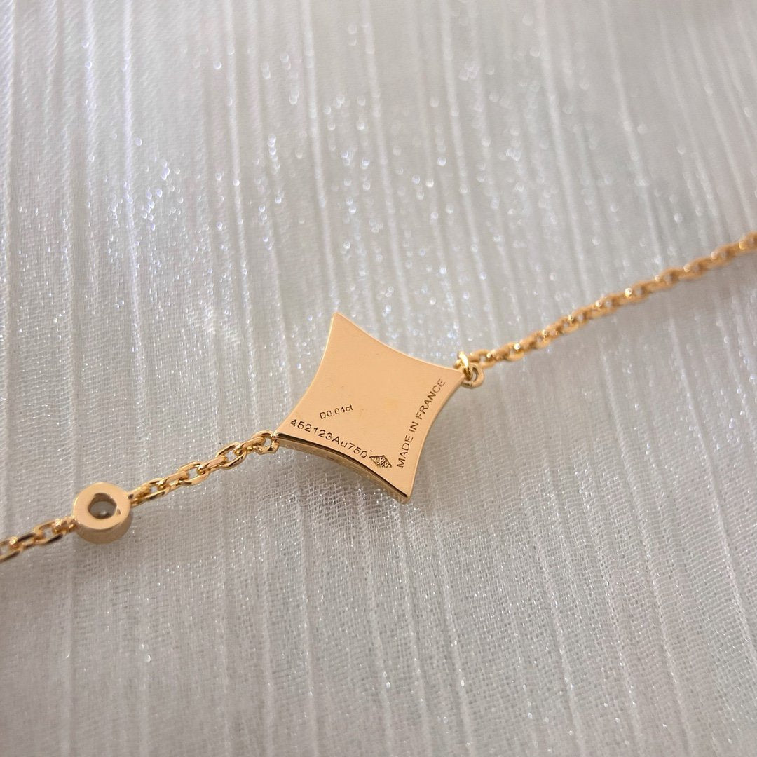 [Star Jewelry]COLOR STAR CARNELIAN PINK GOLD DIAMOND BRACELET